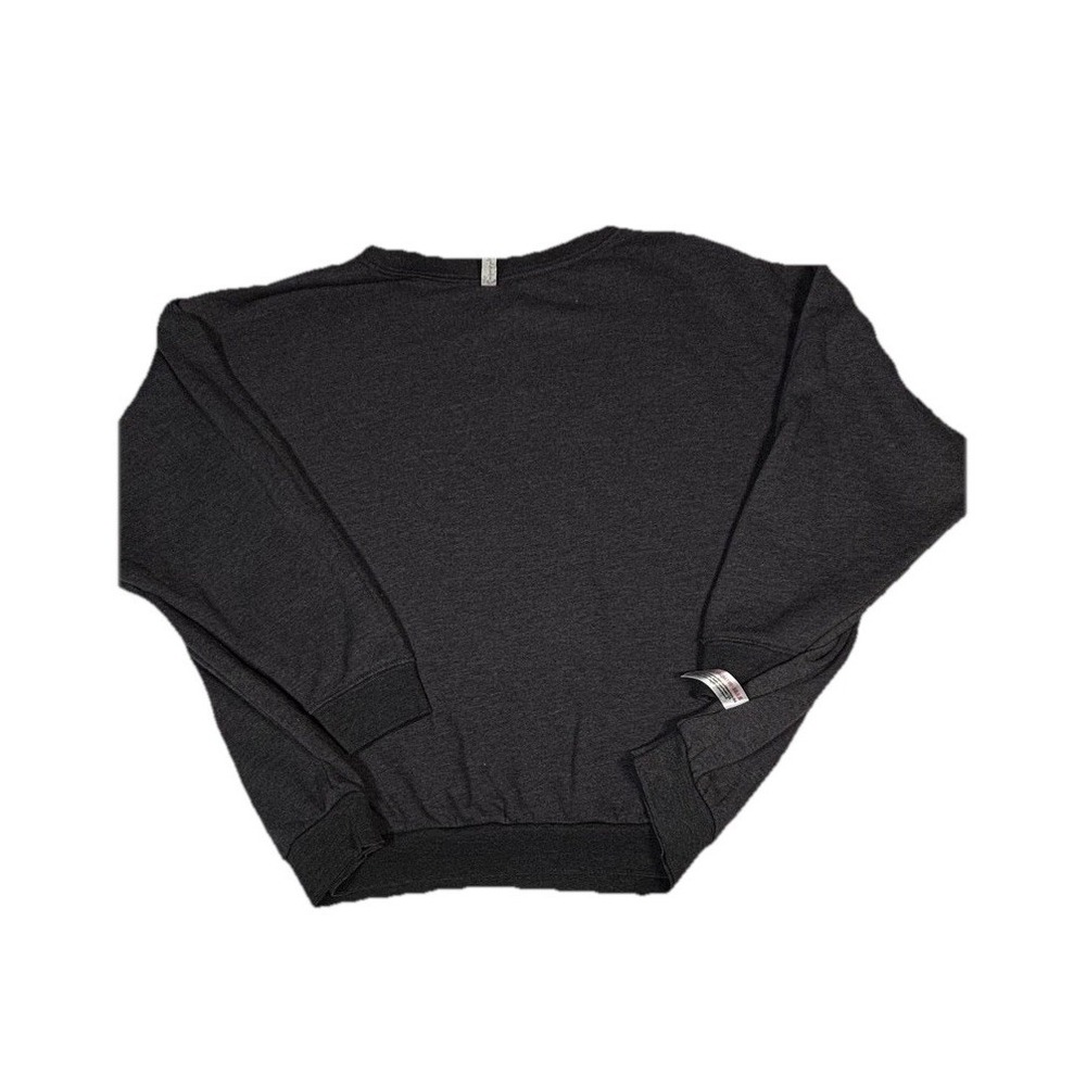 Free People Sweatshirt Womens XS/S Gray Fleece Cropped Boxy Pullover Crewneck‎